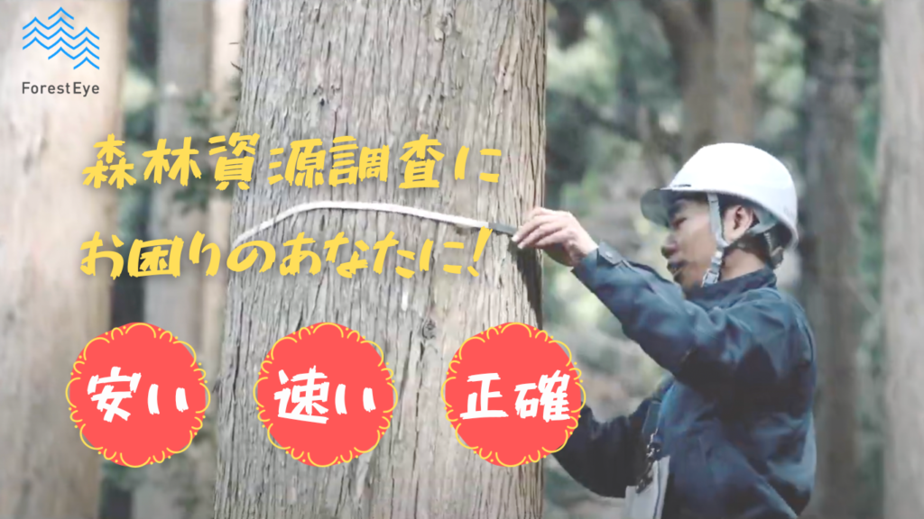 森林資源調査　困る　 安い　早い　正確